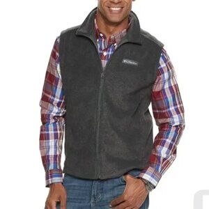 Columbia Steens Mountain Fleece Vest in Charcoal Heather Size XL
